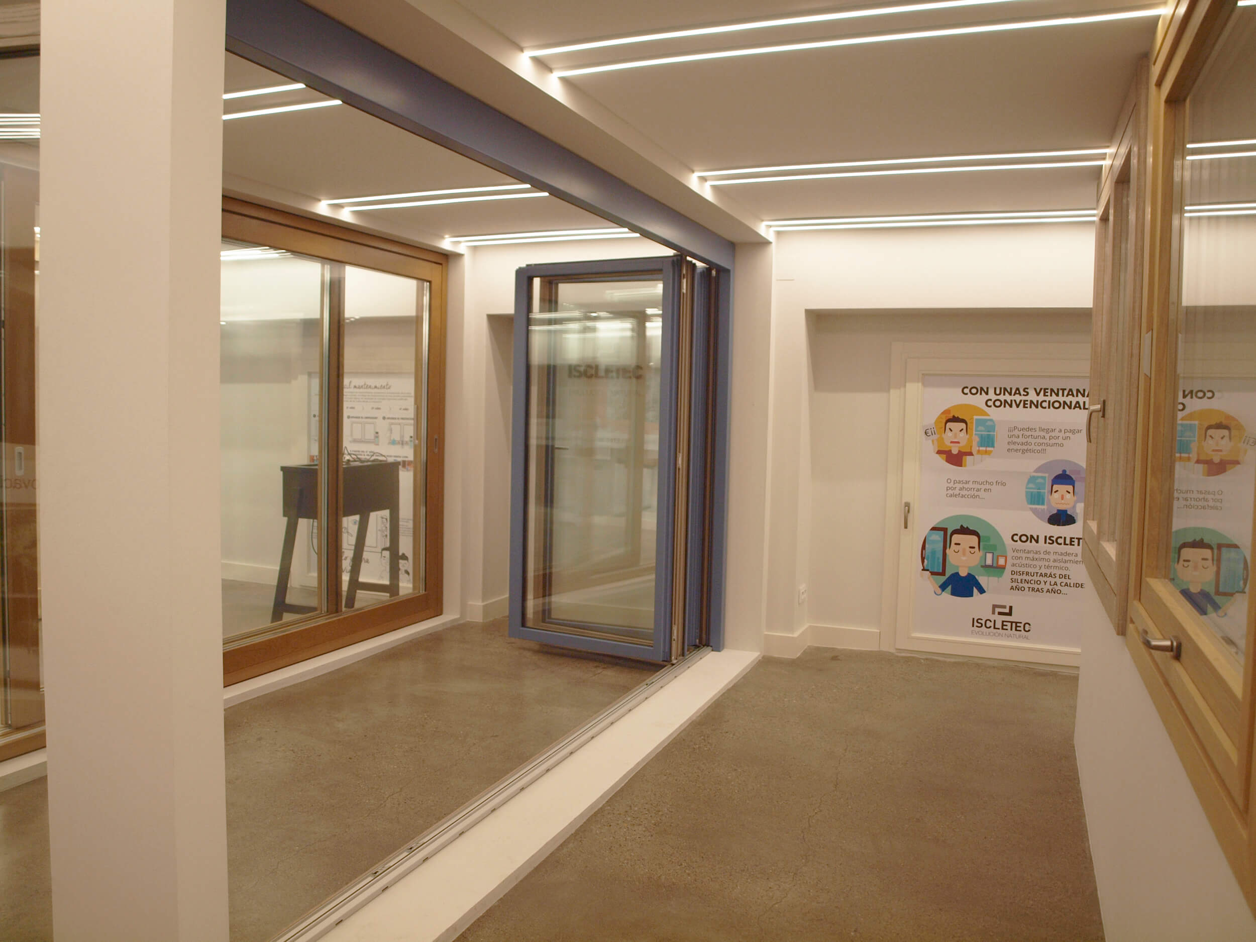 Iscletec ventanas de madera Showroom